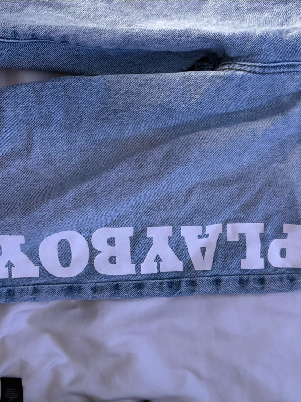 PLAYBOY Light Blue Boot Cut Jeans with White Logo - Picture 2 of 10